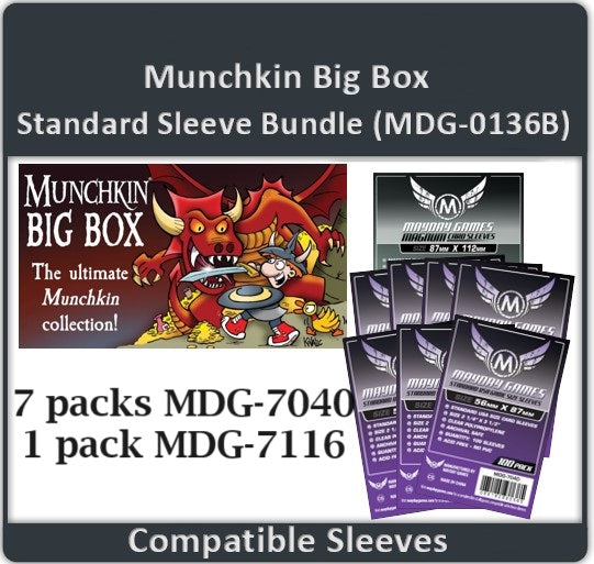 "Munchkin Big box" Compatible Card Sleeve Bundle