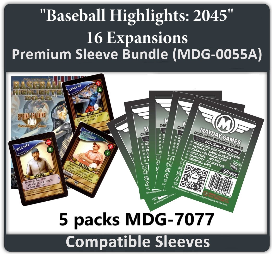 "Baseball Highlights: 2045- Expansions" Compatible Card Sleeve  Bundle