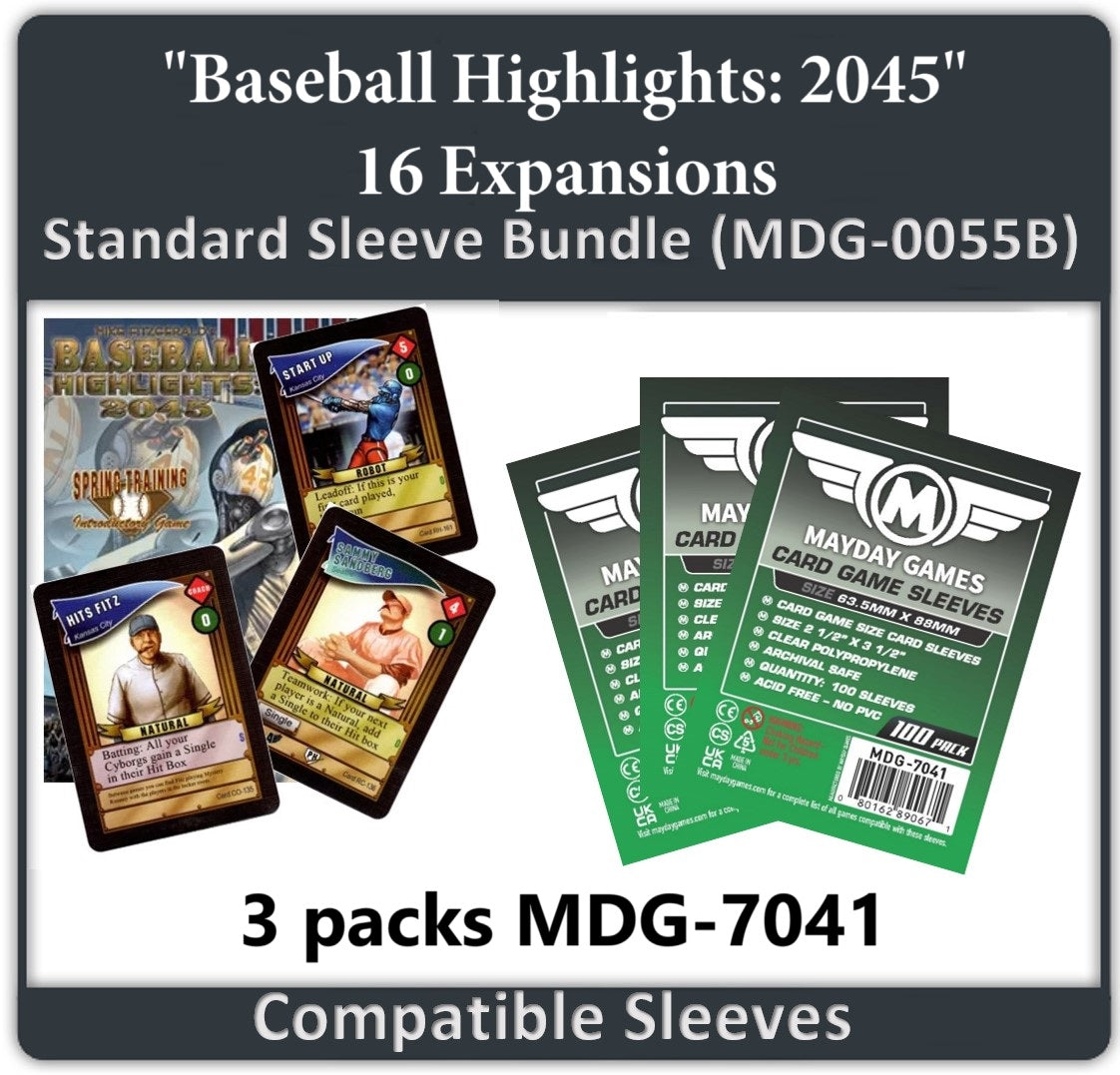 "Baseball Highlights: 2045- Expansions" Compatible Card Sleeve  Bundle