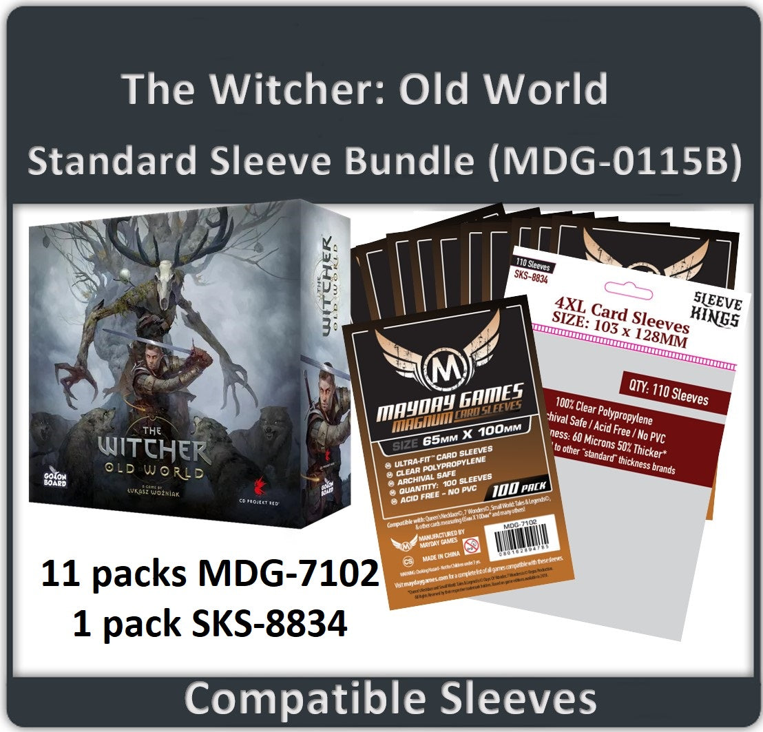 "The Witcher: Old World" (2023 Kickstarter All-In) Compatible Card Sleeve Bundle