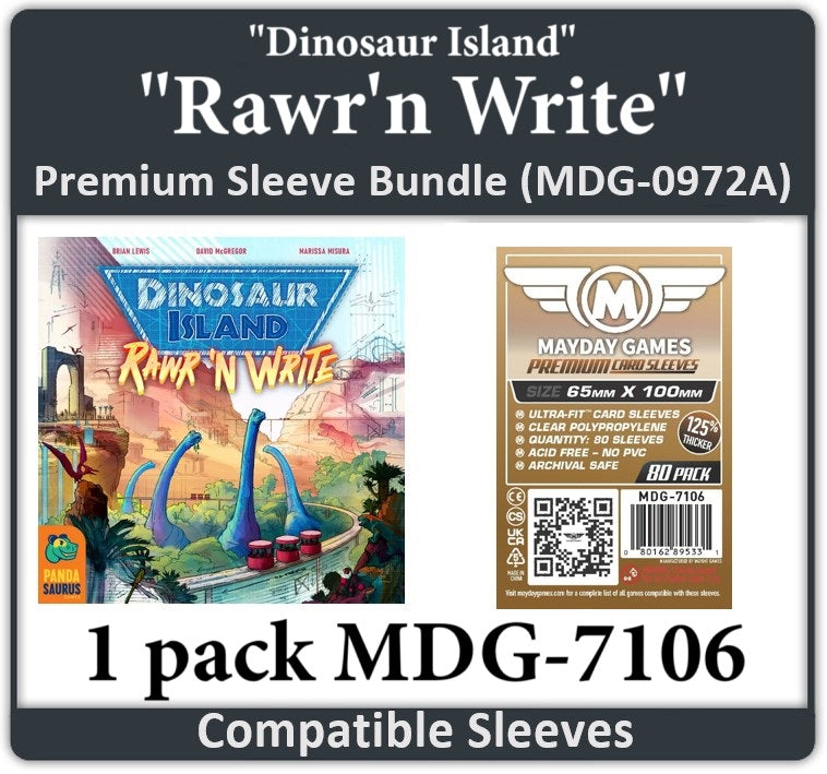 "Dinosaur Island: Rawr'n Write" Card Sleeve Bundle