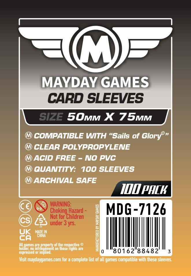 "Sails of Glory" Compatible Card Sleeves (50x75mm)