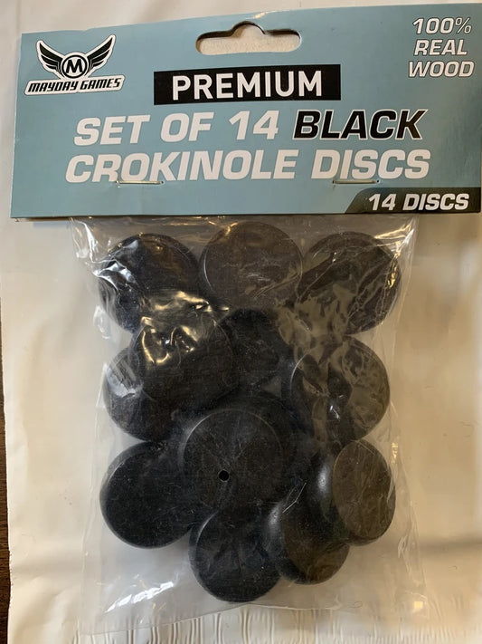 14 Crokinole Discs + 1 Peg in our Premium Version 10 Colors to Choose From!