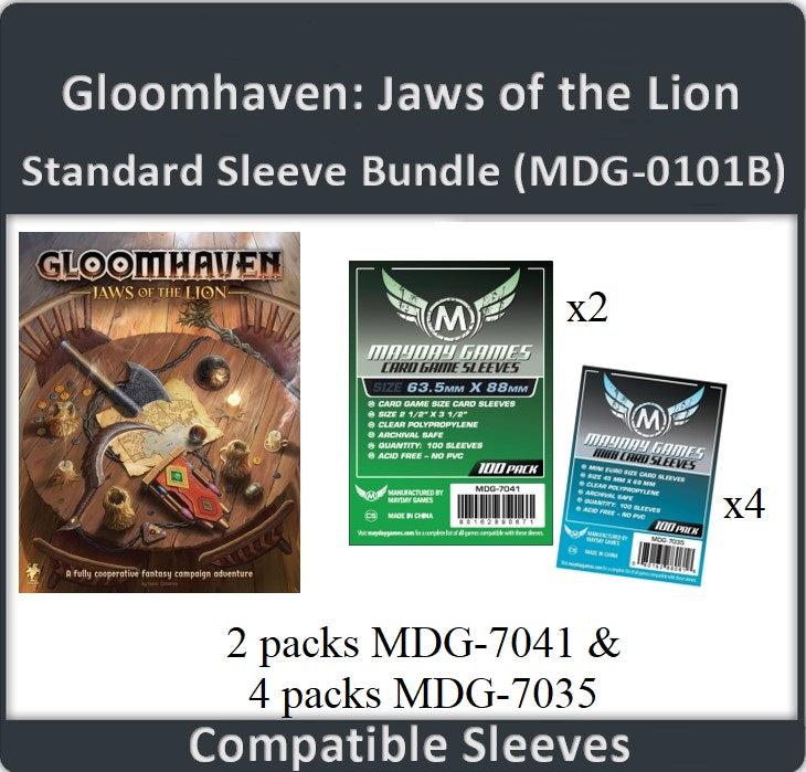 "Gloomhaven: Jaws of the Lion" Compatible Card Sleeve Bundle