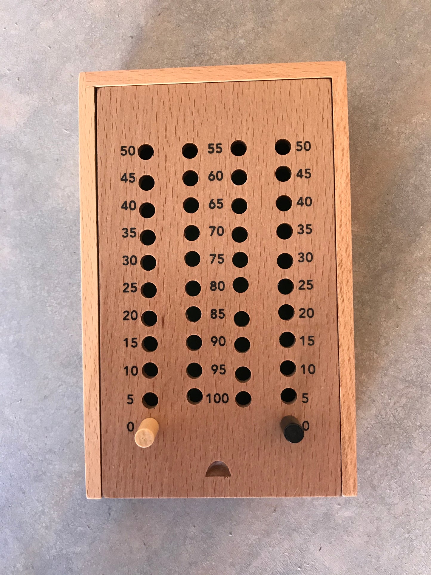 Scoring Track for Crokinole, Std Storage Box With Pegs! (no discs) 2022 Version